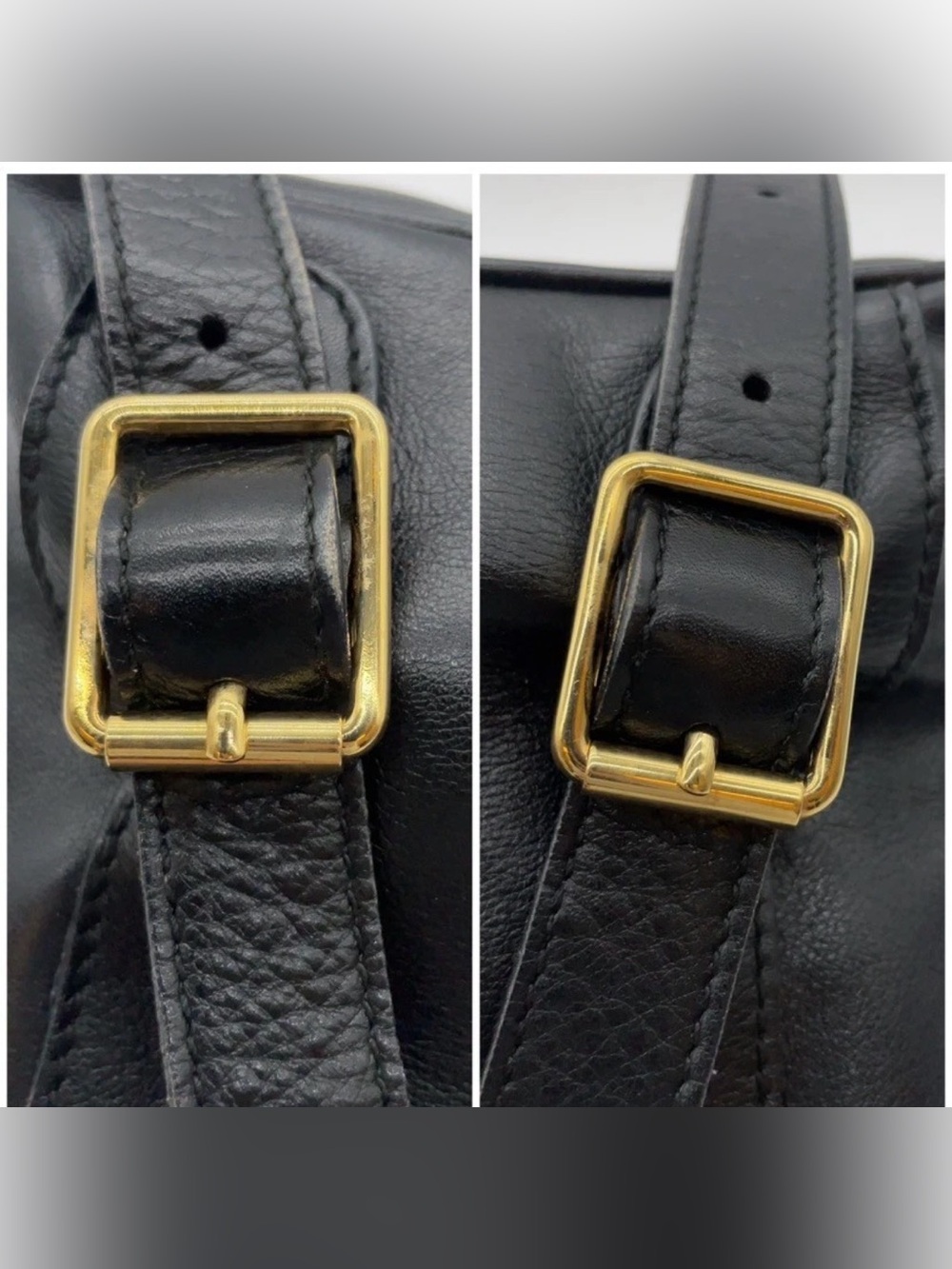 FINAL PRICE Authentic Gucci Bamboo Leather Black 003.2852 Backpack W/Dustbag - Picture 12 of 16
